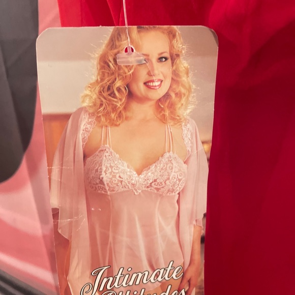 2X Red Baby Doll Sheer and Lace - Picture 4 of 4